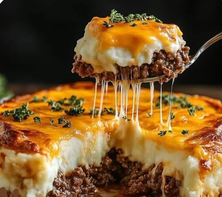 Golden-Brown Cheeseburger Pie Recipe ππ₯§ 466136896_2885647681601285_3906397702086805516_n