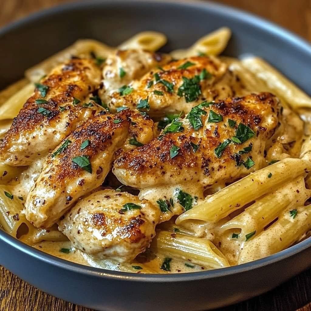Parmesan-Crusted Chicken with Penne in Creamy Sauce 467326819_539230068997767_6074645474528482432_n