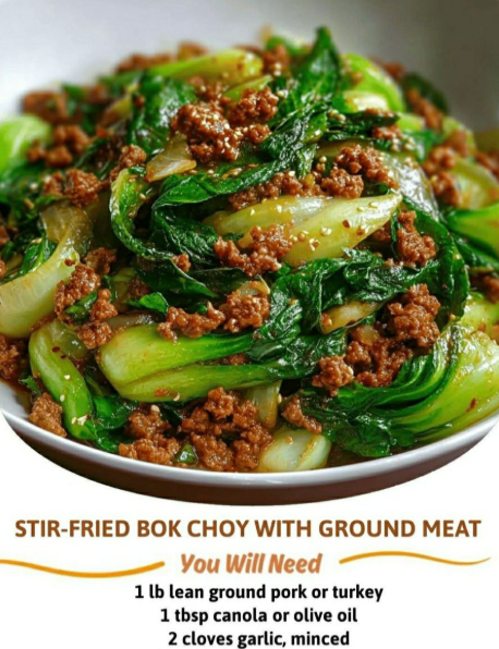 🥢 Stir-Fried Bok Choy with Ground Meat Screenshot 2025-08-29 184918