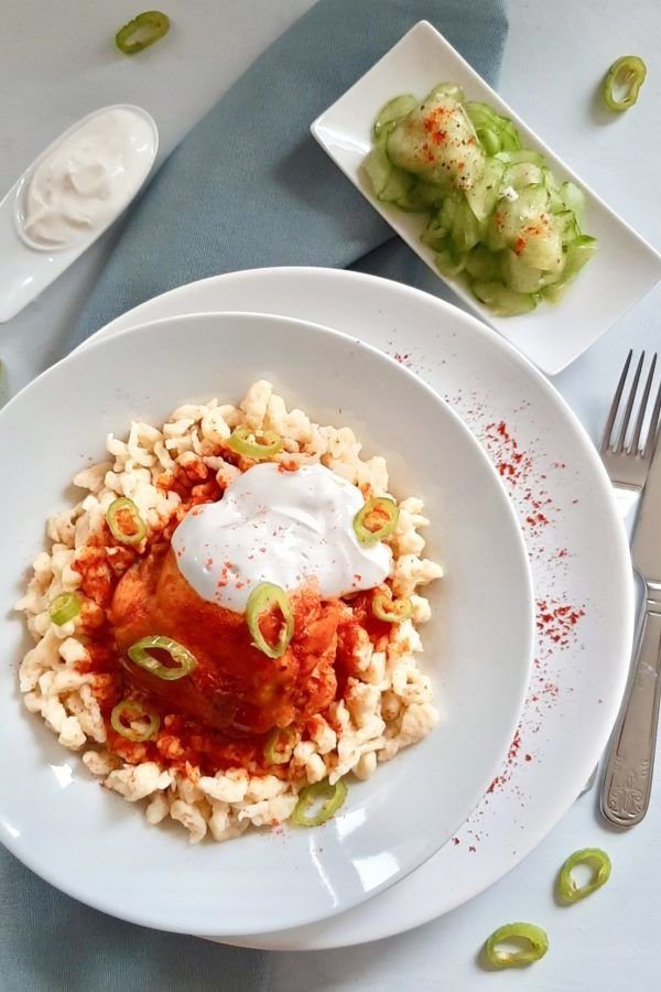 Hungarian chicken paprika with spaetzle🇭🇺 592031bf62c29f64c6585efe1499f4e9