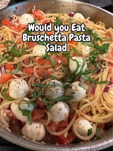 Here’s a fresh and flavorful Bruschetta Pasta Salad recipe—full of Mediterranean flavors and perfect for a light meal or side dish 557719759_728383573547746_8855954878606493112_n