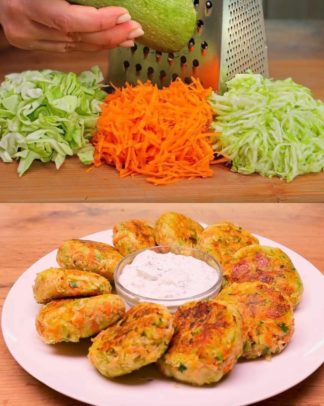 🥞 Vegetable Pancakes with Dill Yogurt Sauce 573618385_122113739715018765_6647654272059694173_n