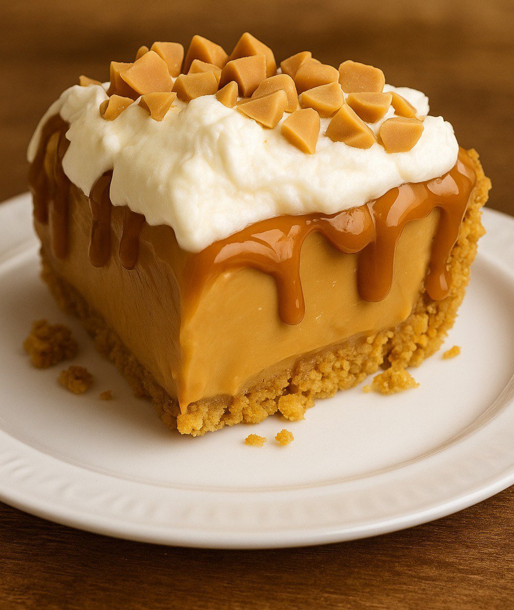 Indulge in this creamy Butterscotch Heaven Pie 🍮✨ 574508111_2580079095678293_5802176323884737297_n