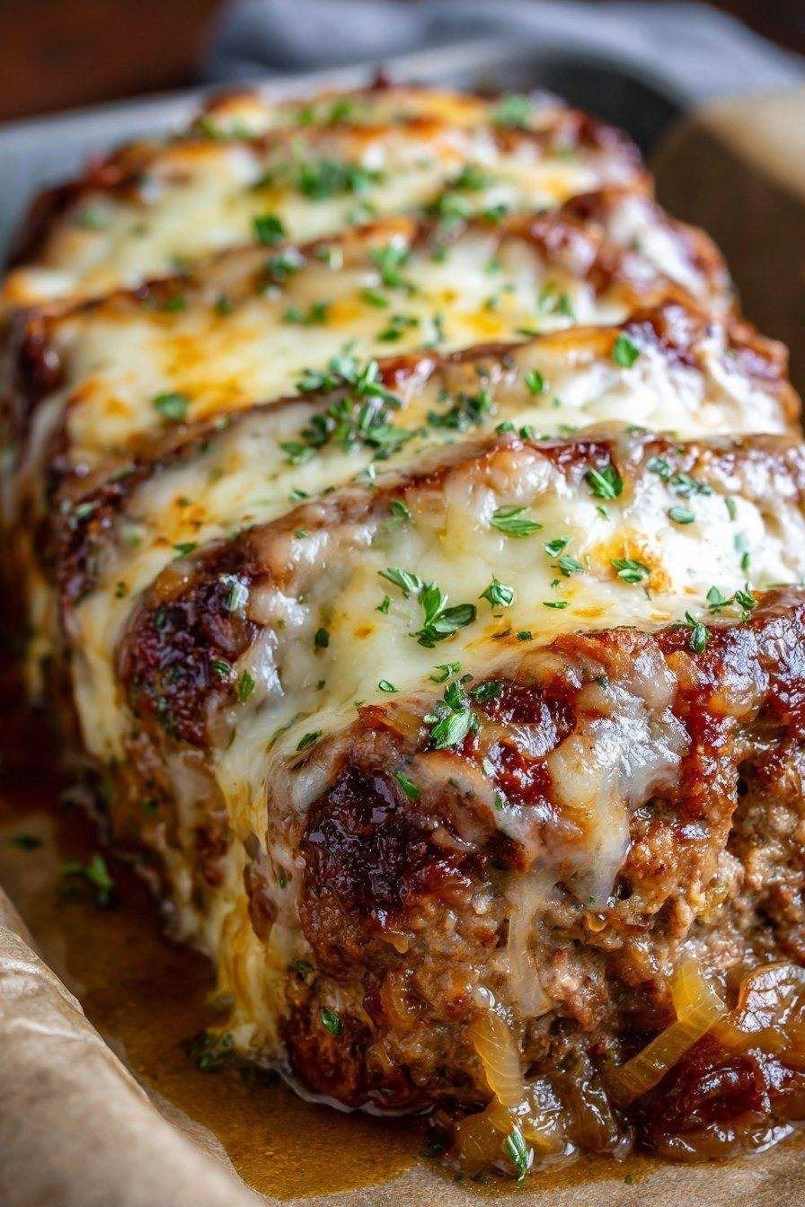 French Onion Meatloaf with Caramelized Onions & Gruyère Cream 582022929_1377052317246923_3560572355511672577_n