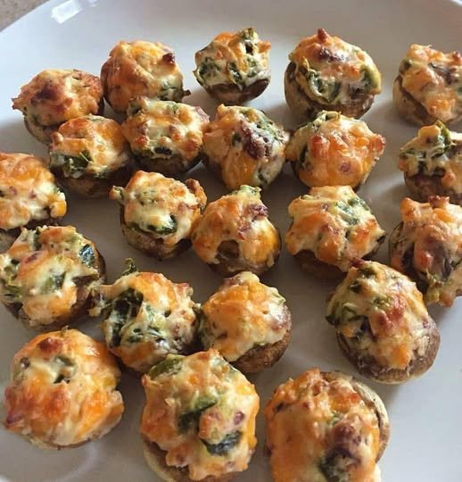 Savory Crab Stuffed Mushrooms Recipe 603908570_2142246773248634_324226592105160827_n