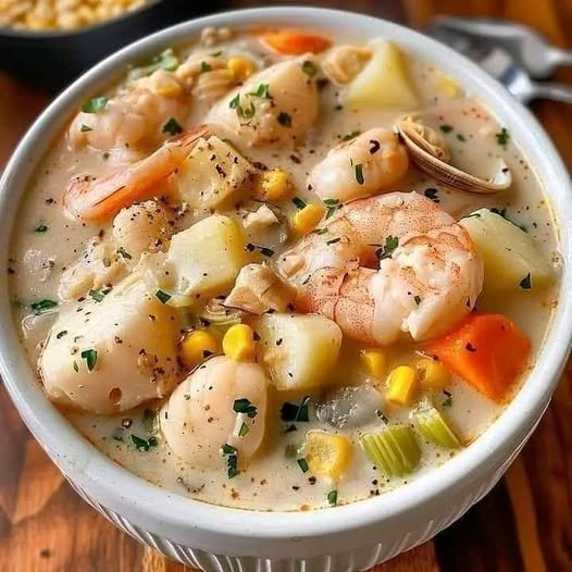 Seafood Chowder Recipe 607637134_1552842552649800_33177167440613537_n
