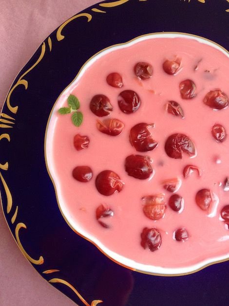 Hungarian Chilled Sour Cherry Soup Recipe (Hideg meggyleves) b34e54d8607a549f3530a7c830d84cc1