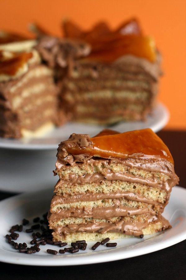 Dobos Cake (Doboš torta) Recipe b422f60048affdd141eac8b0278c9ae5